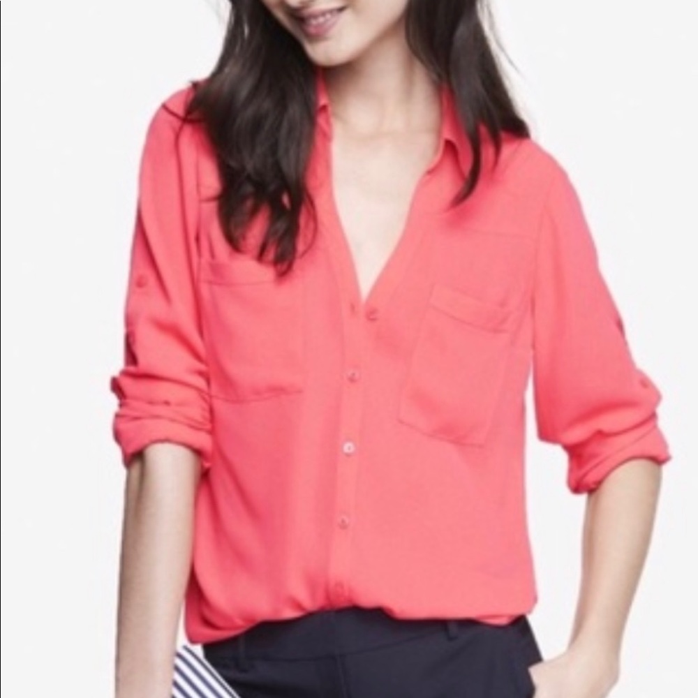 Express pink portofino shirt size XS